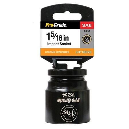 Pro-Grade Tools 3/4" Dr. 6 Pt. 1 5/16" Impact Socket 16254